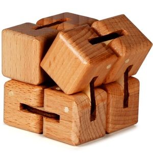 New Wooden Infinity Cube Fidget Toy | Eco-Friendly Beechwood Fidget Cube